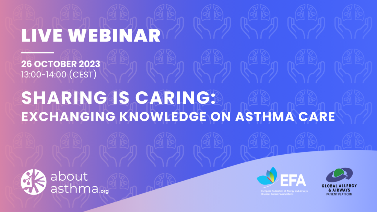 Enregistrement terminé ! Webinaire « Partager, c’est prendre soin : échange de connaissances sur la prise en charge de l’asthme »